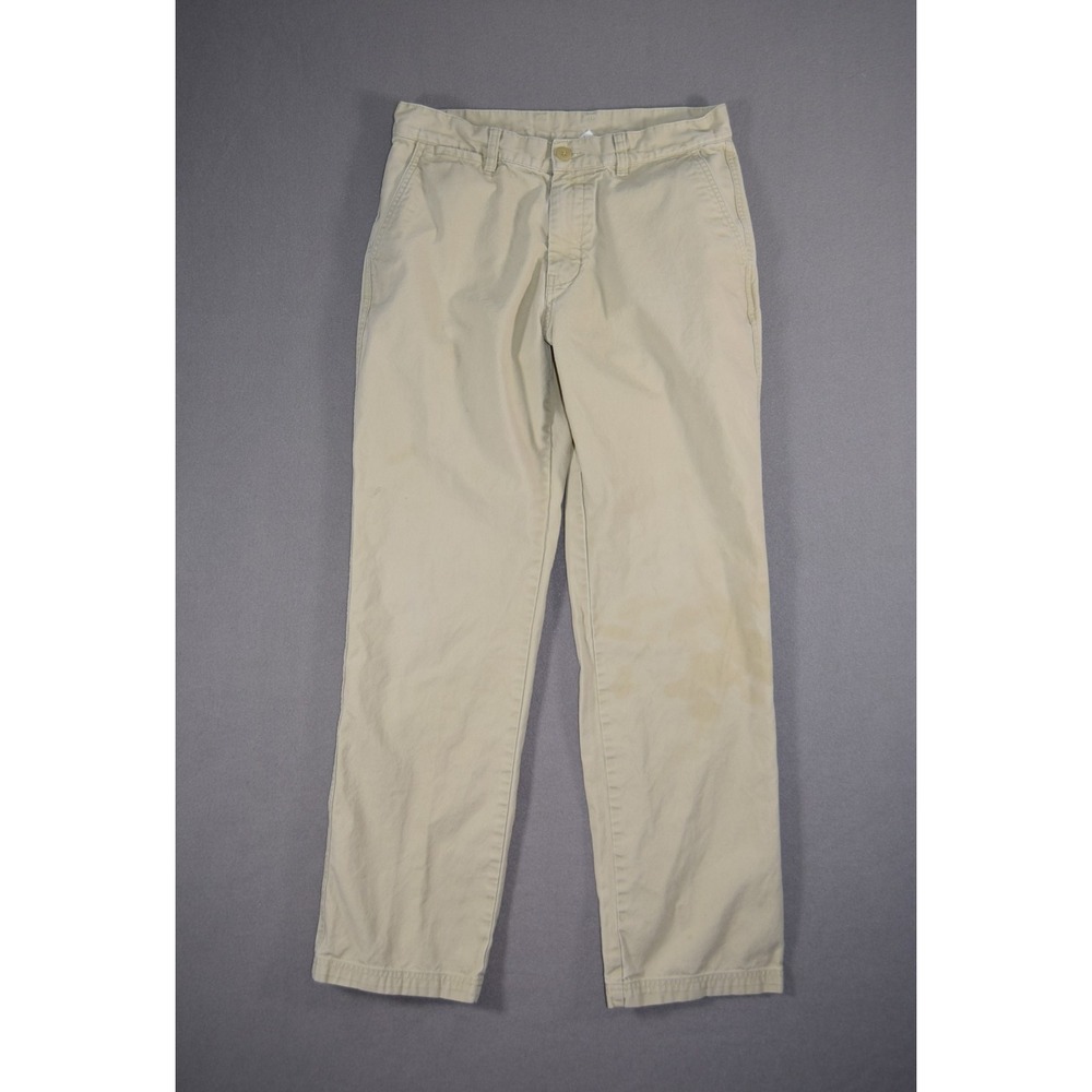 Patagonia Mens 33 Khaki Duck Canvas Workwear Straight Leg Organic Cotton 56831